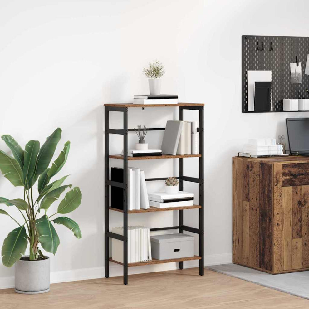 Vidaxl Bookshelf Old Wood 60 X 29.5 X 115 Cm Engineered Wood