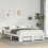 VidaXL vidaXL Bed Frame with Headboard White 150 x 200 cm Solid Pine Wood 1