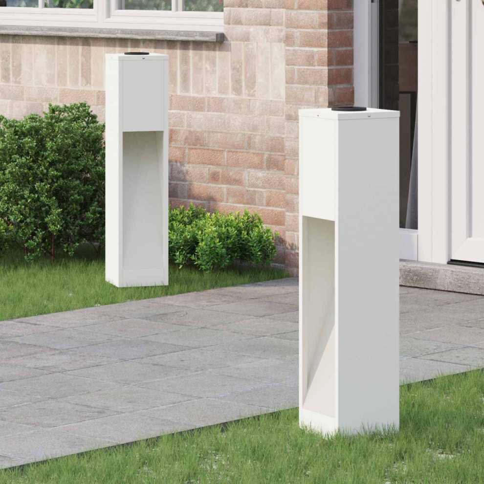 Vidaxl Solar Led Pathway Light 2 Pcs Cold Rolled Steel White