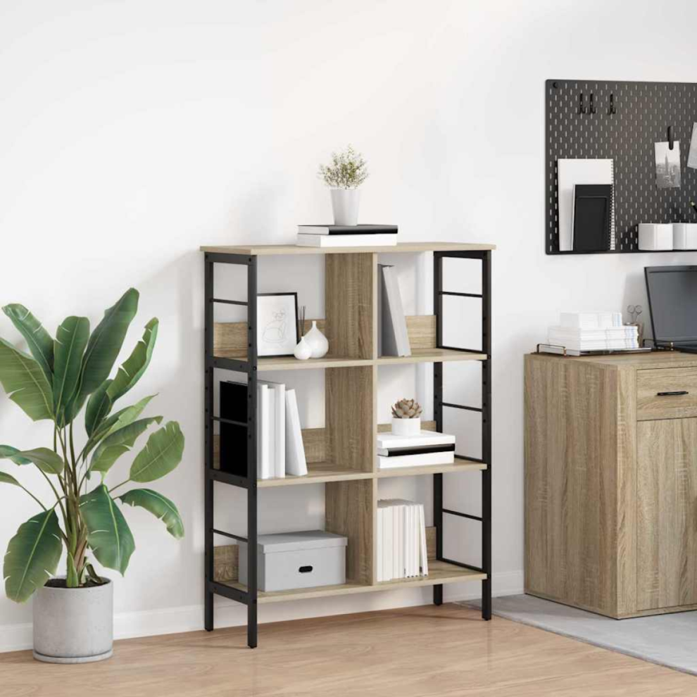 Vidaxl Bookshelf Sonoma Oak 82 X 32 X 112 Cm Engineered Wood