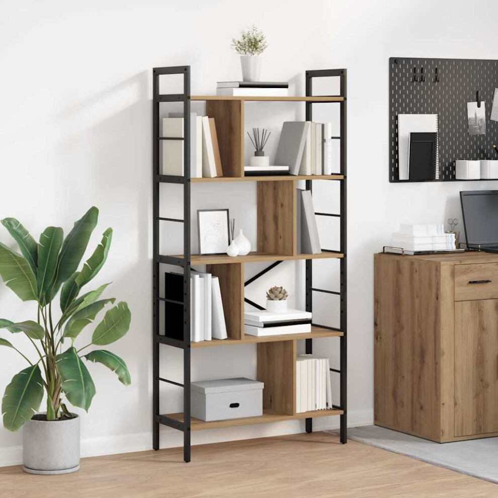 Vidaxl Bookshelf Artisan Oak 75 X 30 X 156 Cm Engineered Wood