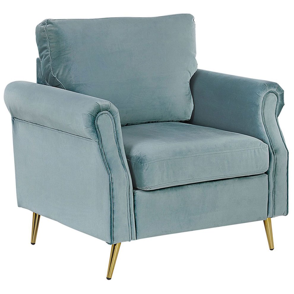 Beliani Armchair Vietas Velvet Mint Green