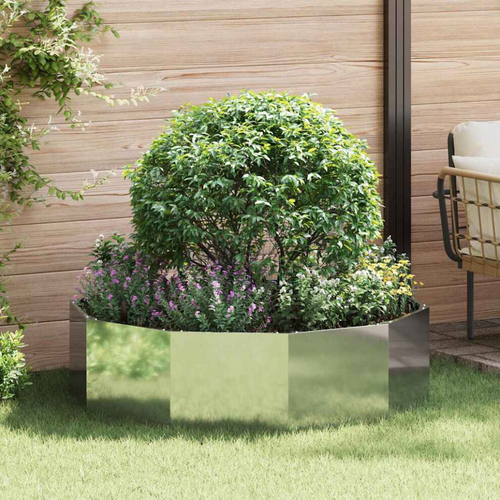 Vidaxl Planter 120 X 120 X 35 Cm Galvanised Steel Silver