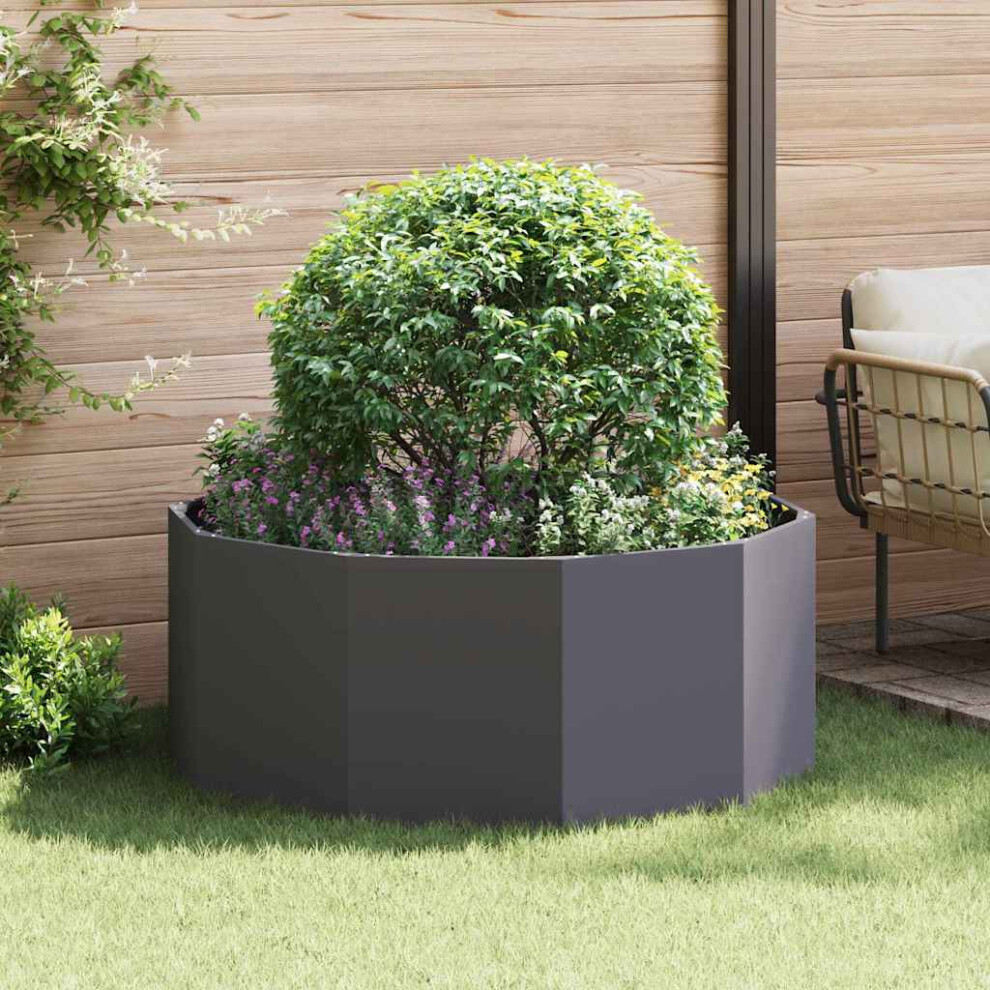 Vidaxl Planter 120 X 120 X 50 Cm Steel Black