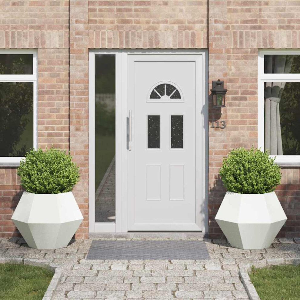 Vidaxl Planter 2 Pcs 75 X 75 X 60 Cm Steel White