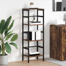 vidaXL Bookshelf Smoked Oak 40 x 29.5 x 115 cm Engineered Wood
