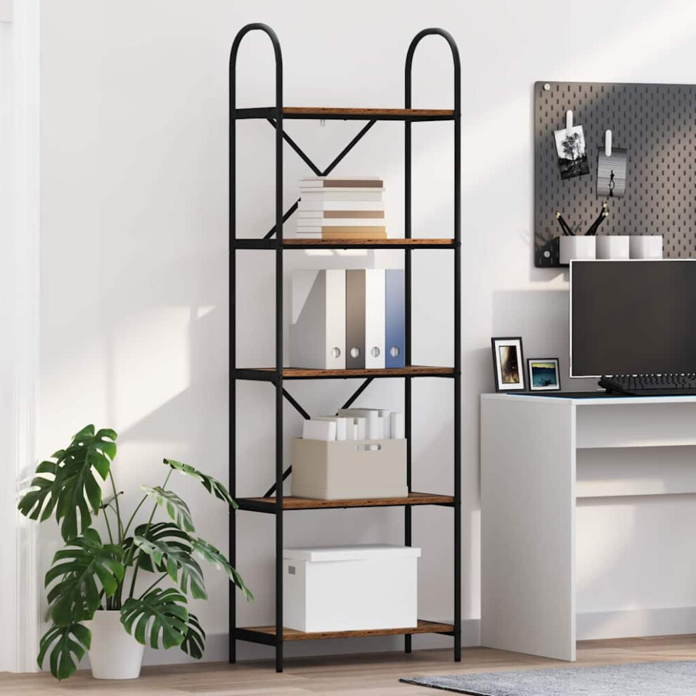 Vidaxl Bookshelf Old Wood 60 X 30 X 183 Cm Engineered Wood