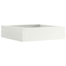 vidaXL Lawn Edging White 50 x 50 x 13 cm Steel