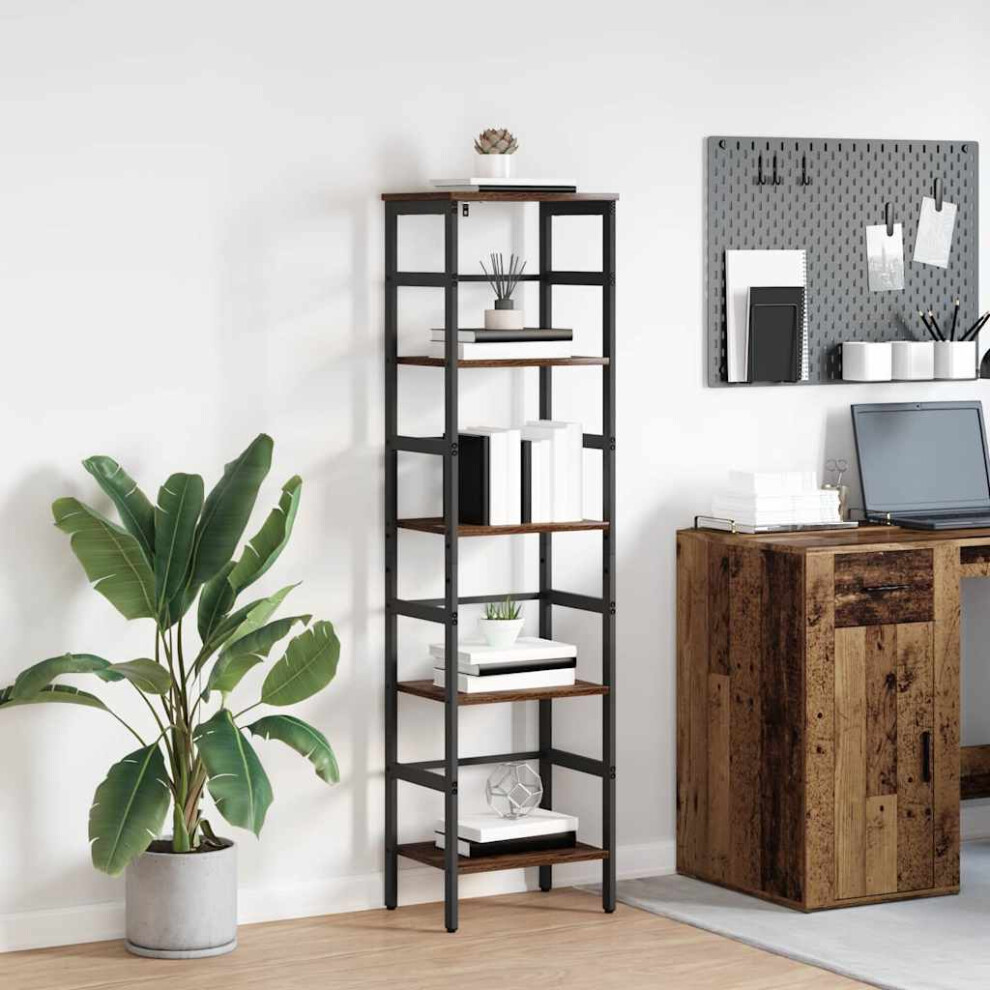 Vidaxl Bookshelf Old Wood 40 X 29.5 X 149 Cm Engineered Wood