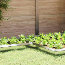 vidaXL Snail Fence 4 pcs Silver 10 x 10 x 25 cm Stainless Steel