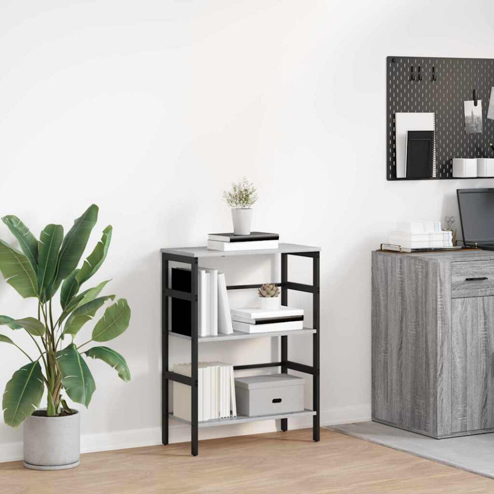 Vidaxl Bookshelf Sonoma 60 X 29.5 X 81 Cm Engineered Wood Grey