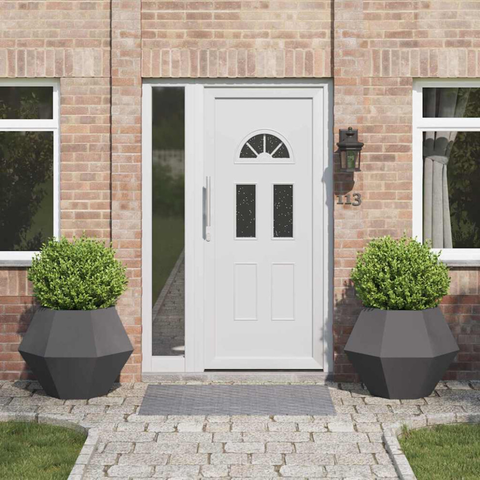 Vidaxl Planter 2 Pcs 75 X 75 X 60 Cm Steel Black