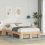 VidaXL vidaXL Bed Frame with Headboard Brown 120 x 190 cm Solid Pine Wood 1
