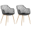 Beliani Set of 2 Dining Chairs NASHUA Black 1