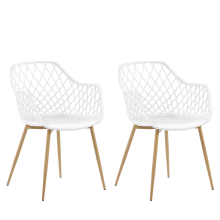 Set of 2 Dining Chairs NASHUA White