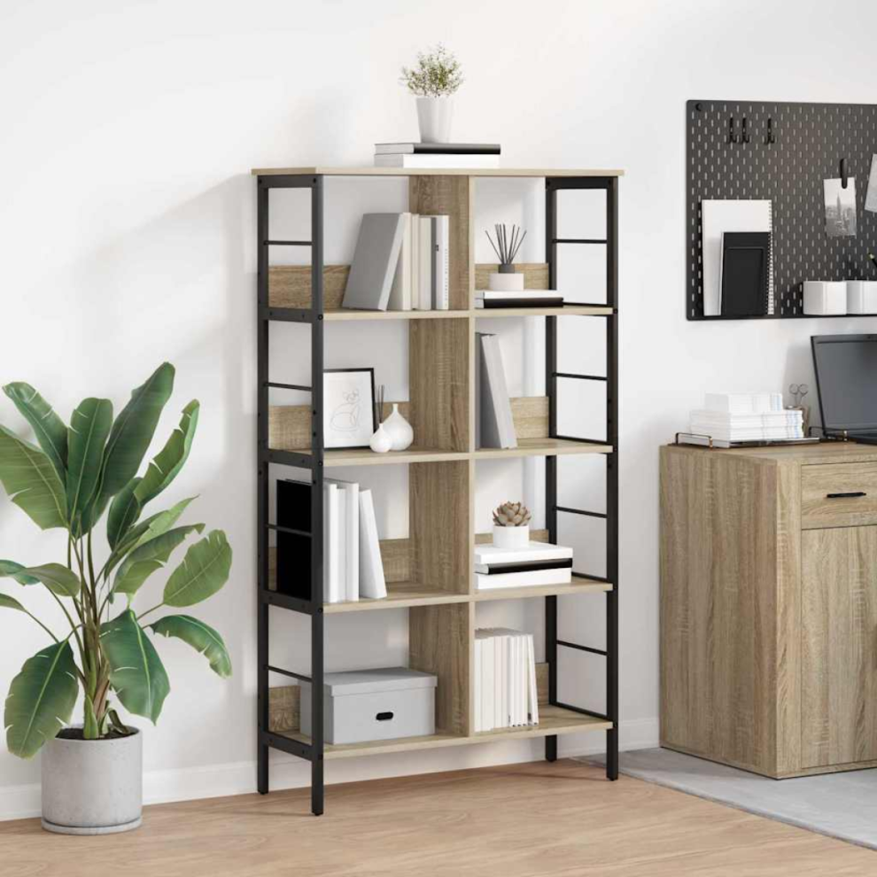 Vidaxl Bookshelf Sonoma Oak 82 X 32 X 144.5 Cm Engineered Wood