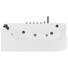Corner Hot Tub with LED ACUARIO Right Hand 1700 x 800 mm White