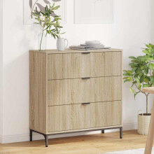 vidaXL Sideboard Sonoma Oak 79.5 x 33 x 82 cm Engineered Wood