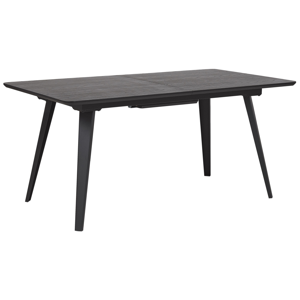 Beliani Extending Dining Table Irvington 160/200 Cm 90 Cm Black