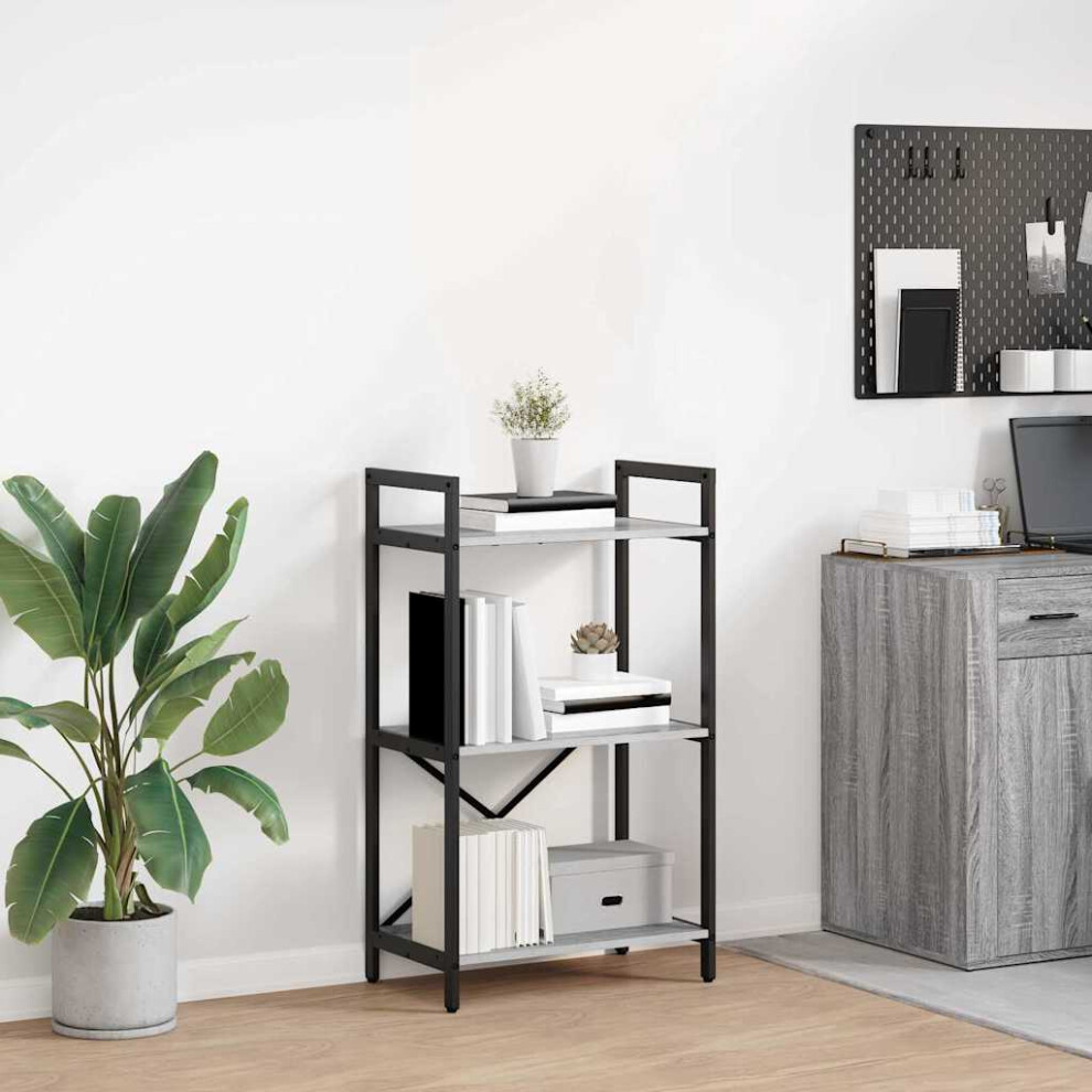 Vidaxl Bookshelf Sonoma 56 X 34 X 96 Cm Engineered Wood Grey