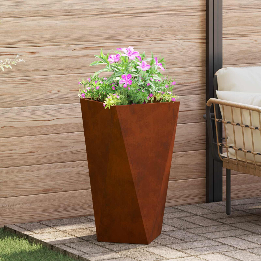Vidaxl Planter Rusty 40 X 40 X 75 Cm Weathering Steel
