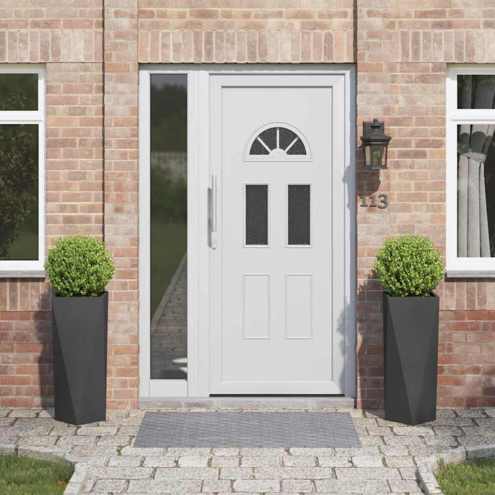 Vidaxl Planter 2 Pcs 30 X 30 X 75 Cm Steel Black