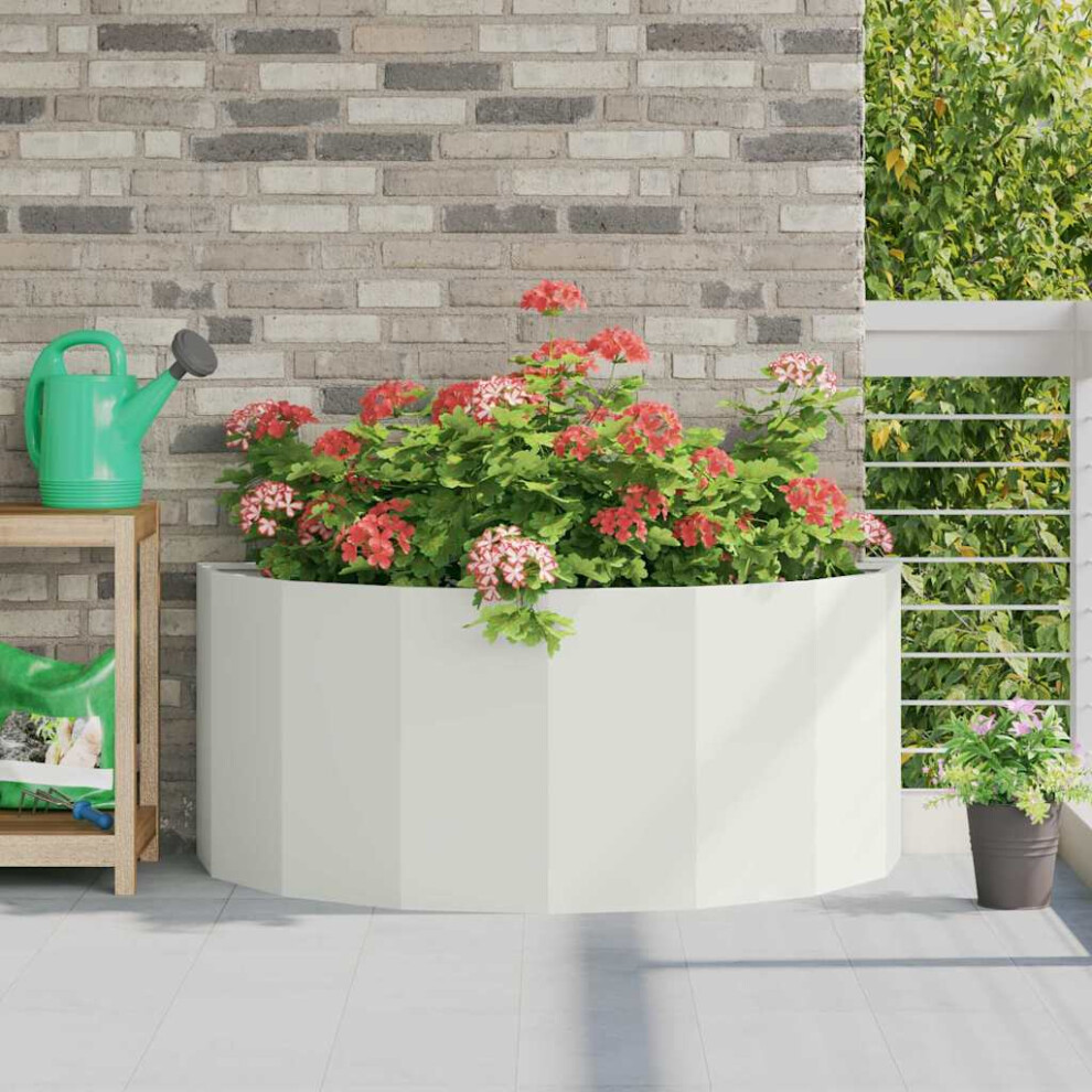 Vidaxl Planter 120 X 60 X 50 Cm Steel White
