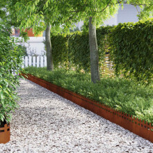 vidaXL Lawn Edgings 10 pcs Rusty 103 x 0.05 x 22 cm Weathering Steel