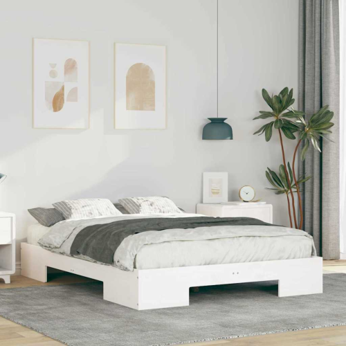 VidaXL vidaXL Bed Frame White 135 x 190 cm