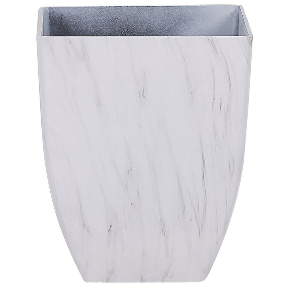 Beliani Plant Pot Miro 35 Cm Marble White