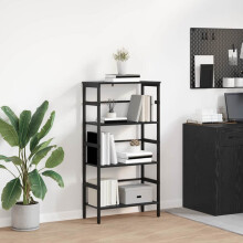 vidaXL Bookshelf Black Oak 60 x 29.5 x 115 cm Engineered Wood