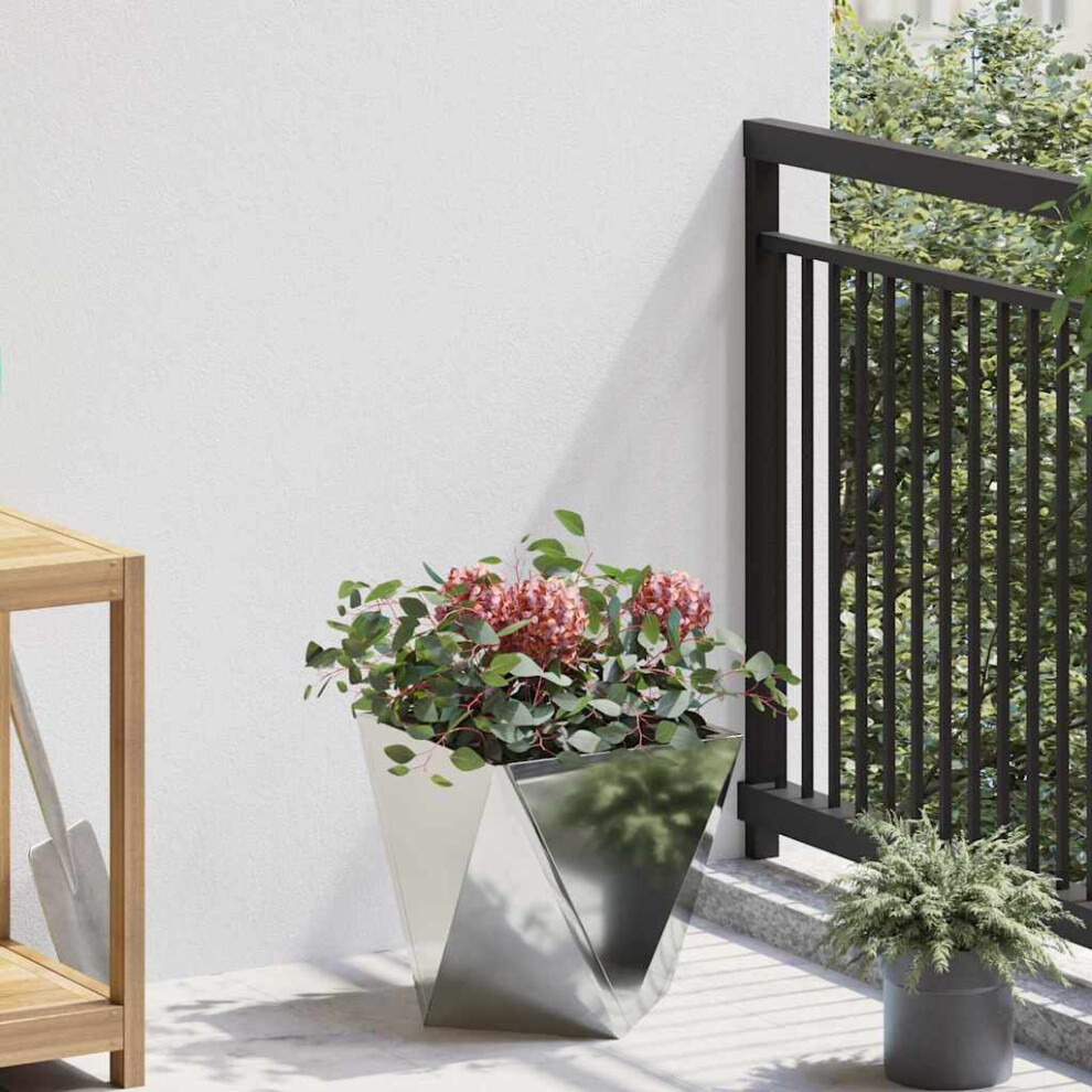 Vidaxl Planter 30 X 30 X 30 Cm Galvanised Steel Silver