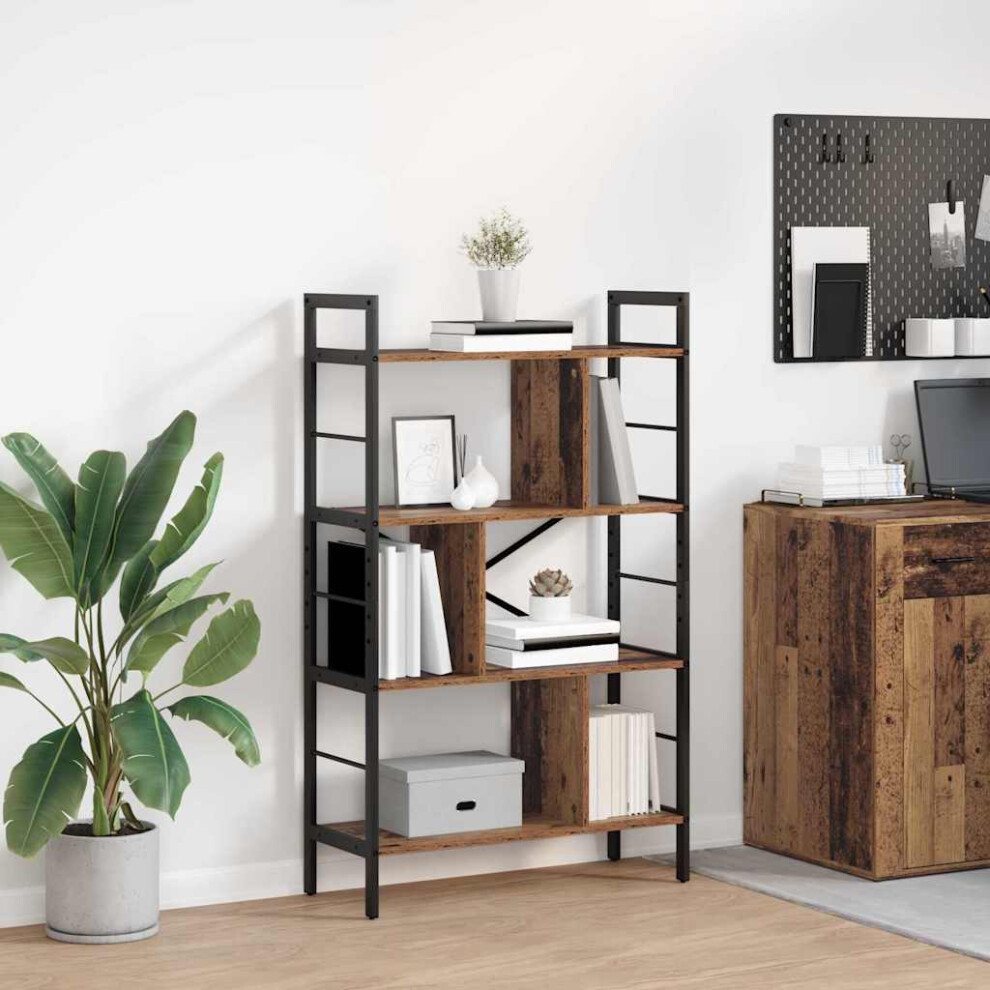 Vidaxl Bookshelf Old Wood 75 X 30 X 123.5 Cm Engineered Wood