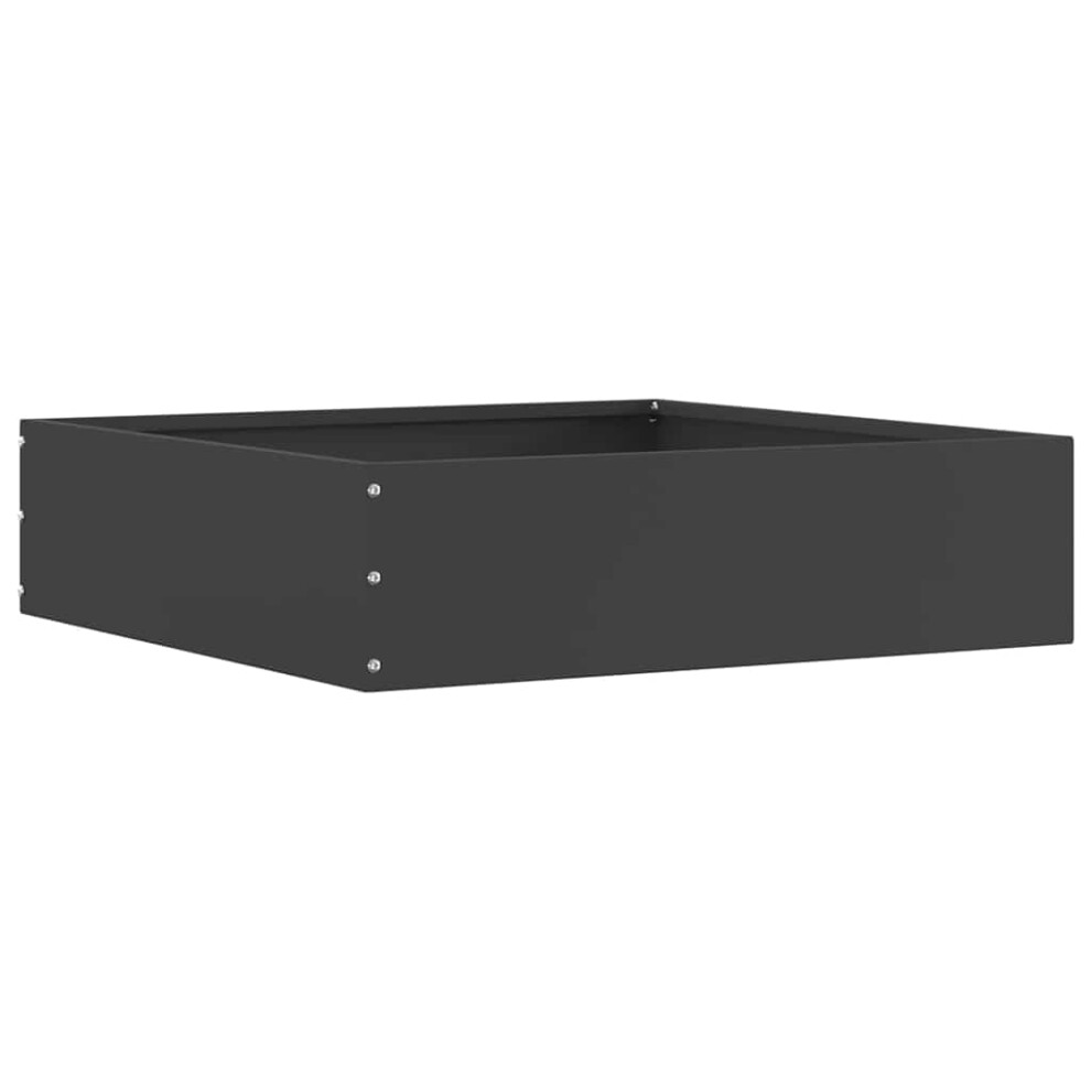 Vidaxl Lawn Edging Black 50 X 50 X 13 Cm Steel