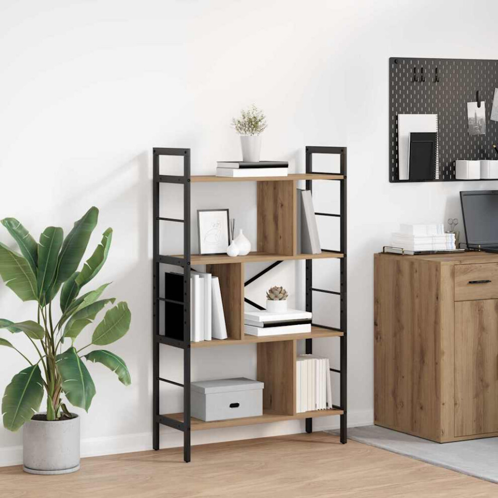 Vidaxl Bookshelf Artisan Oak 75 X 30 X 123.5 Cm Engineered Wood