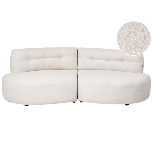 Beliani Sofa 3 Seater LAERDAL Boucle Off-White