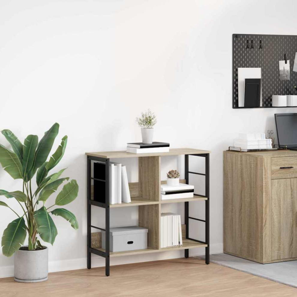 Vidaxl Bookshelf Sonoma Oak 82 X 32 X 79 Cm Engineered Wood