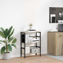 vidaXL Bookshelf Sonoma Oak 60 x 29.5 x 81 cm Engineered Wood