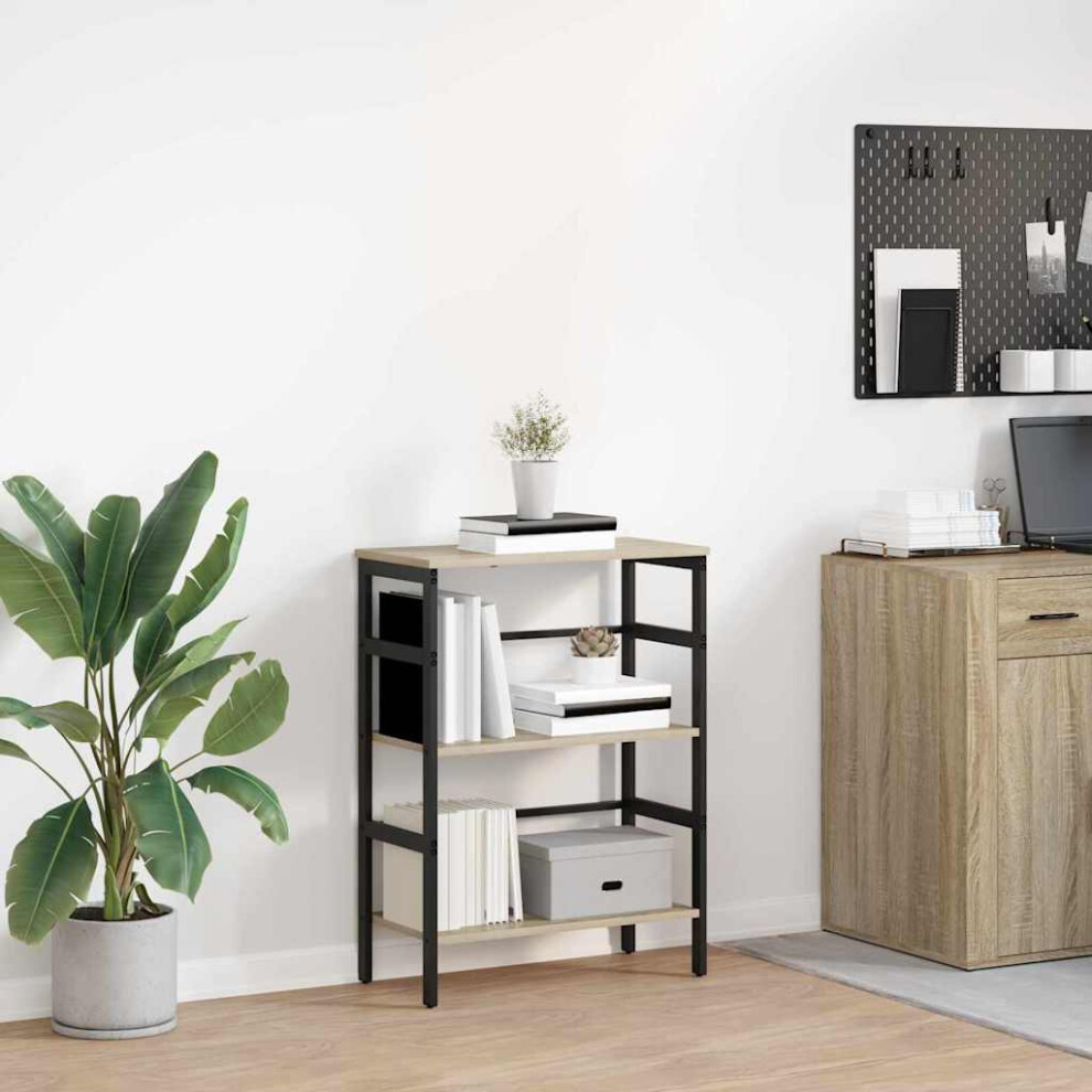 Vidaxl Bookshelf Sonoma Oak 60 X 29.5 X 81 Cm Engineered Wood