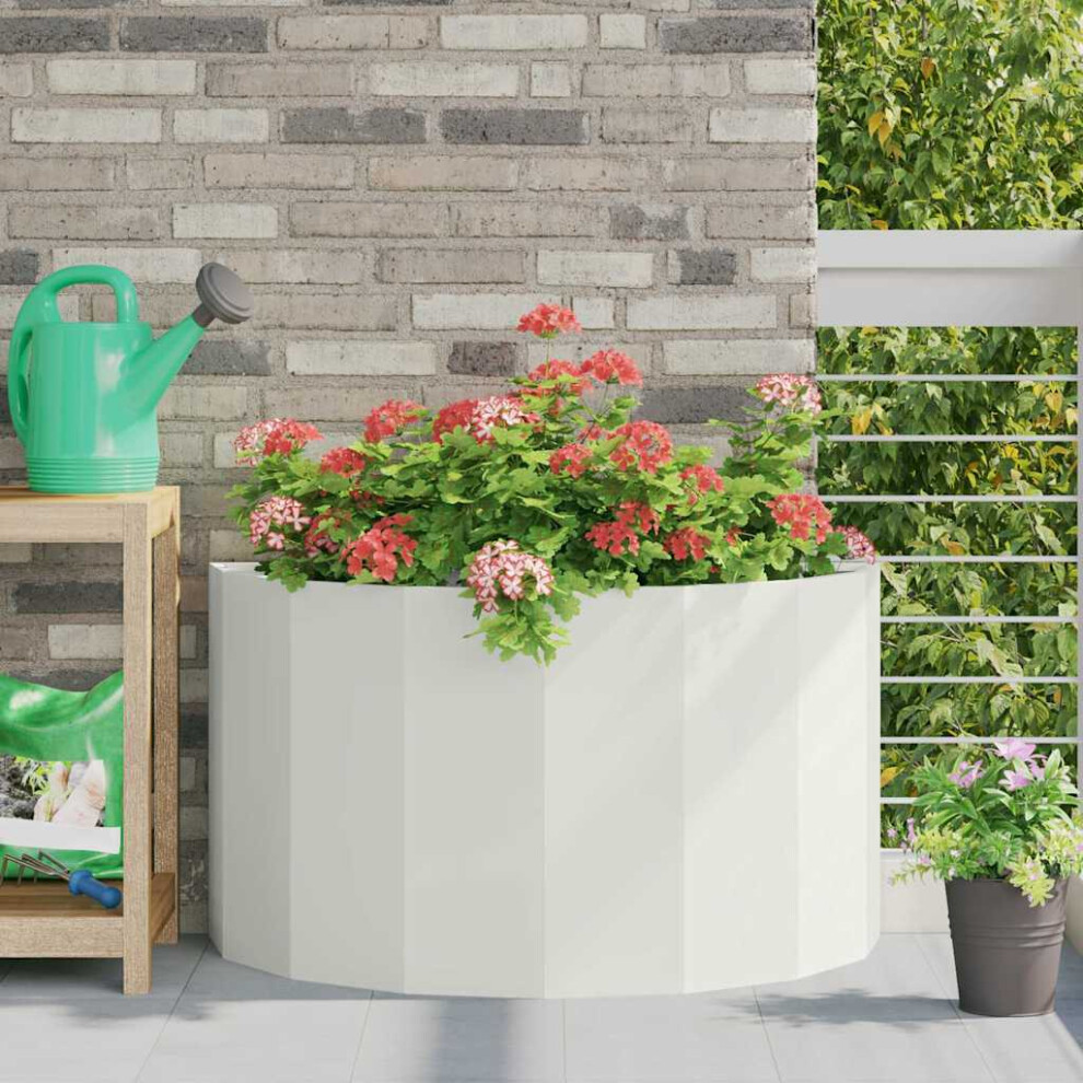 Vidaxl Planter 90 X 45 X 50 Cm Steel White