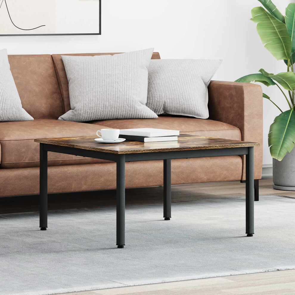 Vidaxl Coffee Table Smoke Oak 80 X 80 X 45 Cm Engineered Wood