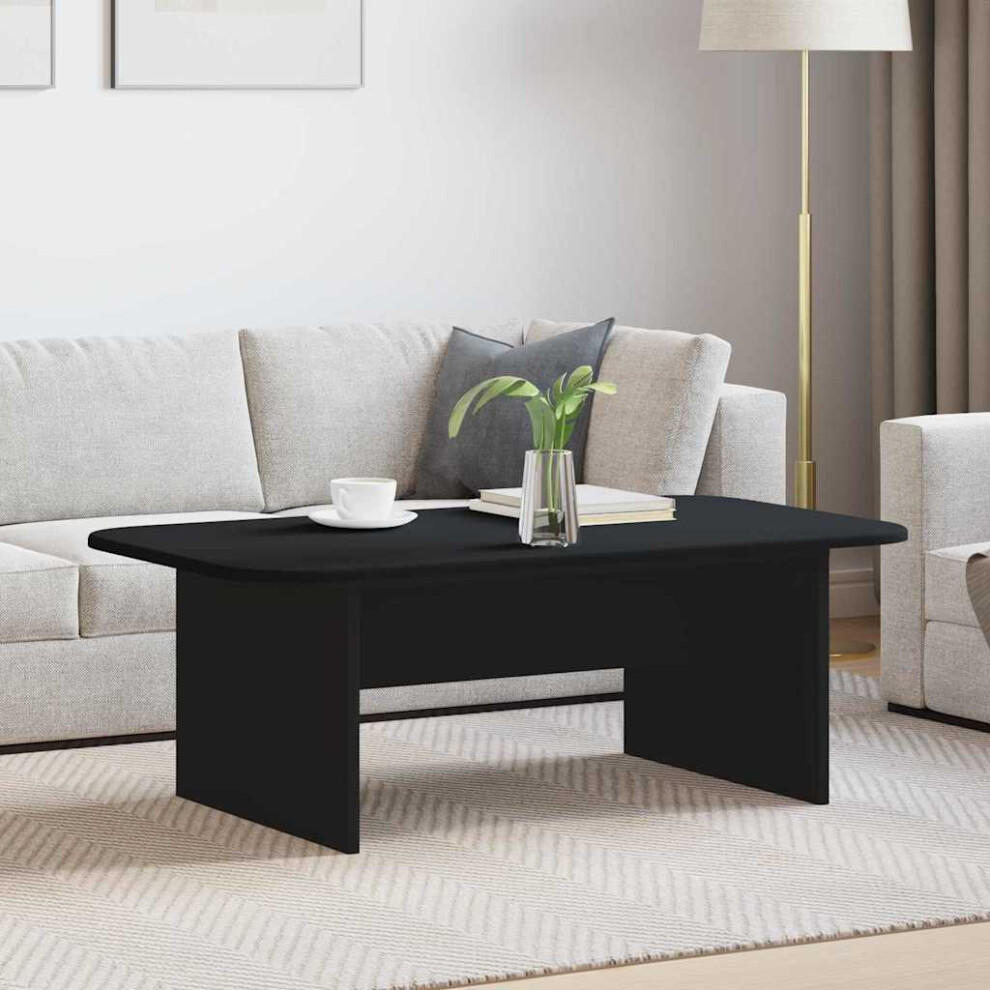 Vidaxl Coffee Table Black 93 X 53 X 33 Cm Engineered Wood Black,Brown