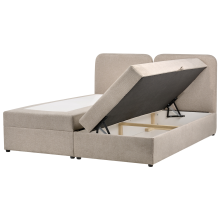 Divan Bed with Storage CHANCELLOR Fabric Taupe 180 x 200 cm (EU Super King)