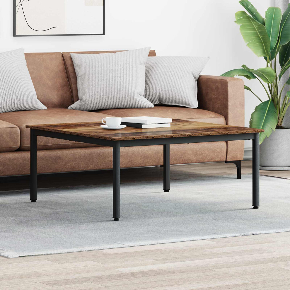 Vidaxl Coffee Table Old Wood 100 X 100 X 45 Cm Engineered Wood Brown