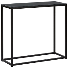 Console Table DELANO Tempered Glass Black