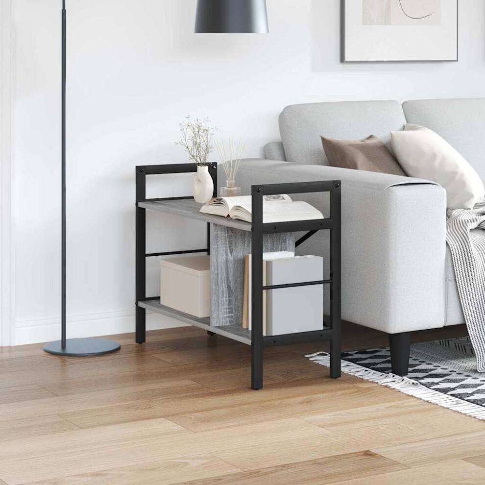 Vidaxl Bookshelf Sonoma 75 X 30 X 58.5 Cm Engineered Wood Grey