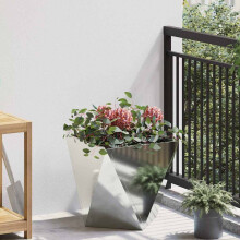 vidaXL Planter Silver 40 x 40 x 40 cm Galvanised Steel