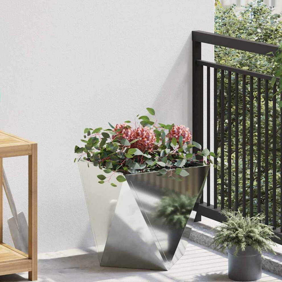 Vidaxl Planter 40 X 40 X 40 Cm Galvanised Steel Silver