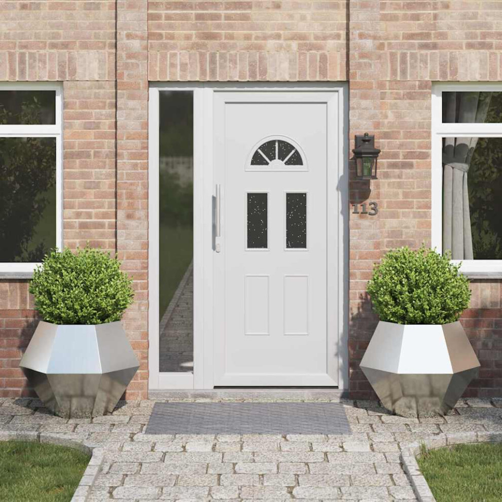 Vidaxl Planter 2 Pcs 75 X 75 X 60 Cm Galvanised Steel Silver