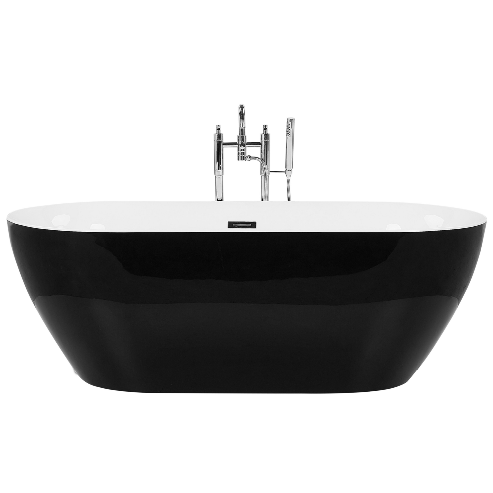 Beliani Freestanding Bathtub Carrera 1700 X 800 Mm Black